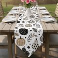 thumbnail image 6 of Fall Pumpkins Table Runner Linen Burlap Table Runner 70 Inches Long Black Brown Botanical Thanksgiving Dresser Scarves for Kitchen Island Coffee Dining Room Party Wedding Holiday Decoration 13"x70", 6 of 8