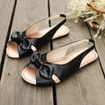 thumbnail image 5 of Samdudou Sandals for Women Casual Summer Open Toe Flat Slippers Oversized Puffy Bow Detail Slip On Elegant Beach Shoes for Daily Resort Wear, 5 of 8