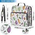 thumbnail image 2 of FORMRS Zipper Binder with Shoulder Strap 1.5-inch Ring 500 Sheet Capacity File Bag, Purple Vegetables Pattern, 2 of 5