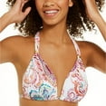 thumbnail image 3 of Lauren Ralph Lauren WHITE PAISLEY Captiva Paisley Halter Bikini Swim Top, US 12, 3 of 9