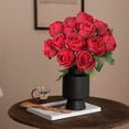 thumbnail image 4 of DefiDgd Faux Roses Flowers,Silk Flowers with Long Stem for Wedding Bridal Bouquet Home Floral Table Centerpieces Arrangements Party Decorations,Mother's Day Valentine's Day Gift(Red), 4 of 6