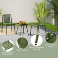 thumbnail image 6 of WestinTrends Playa 3-Piece Outdoor Patio Bistro Balcony Furniture Set With Stackable Chairs, Olive Green, 6 of 15