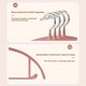 thumbnail image 4 of 10 Pcs Colgadores de silicona antideslizante de terciopelo grueso, diseño ahorrador de espacio redondo, rosa, 4 of 6
