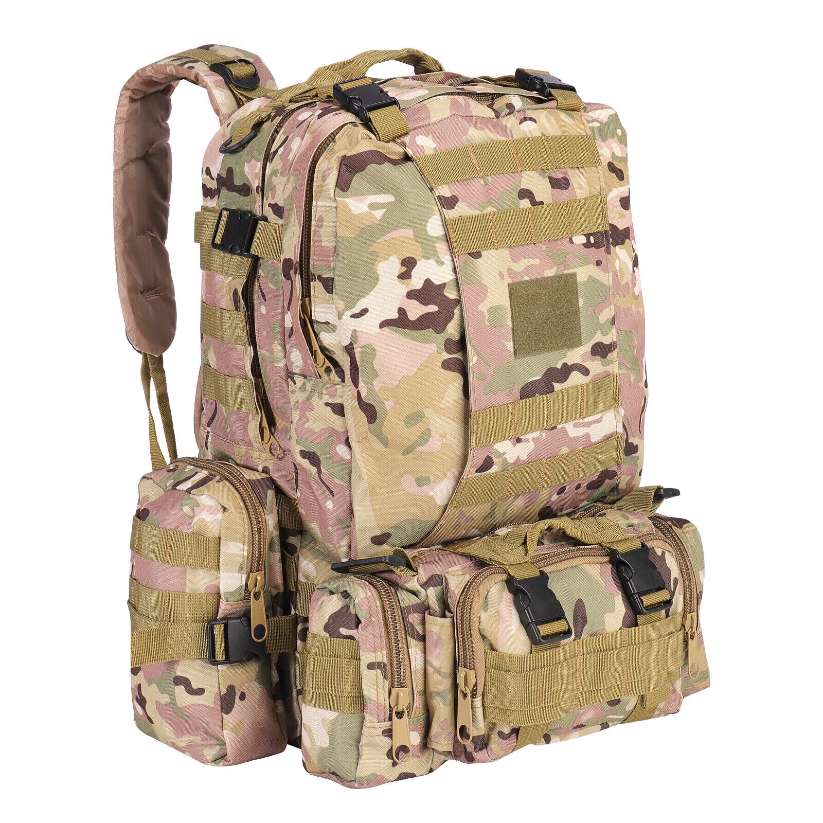 55L Military Tactical Backpack Waterproof for Men Hiking Hunting