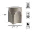 thumbnail image 2 of VENTOPYR Concrete Outdoor Side Table,Drum-Shaped Accent Table, 2 of 9