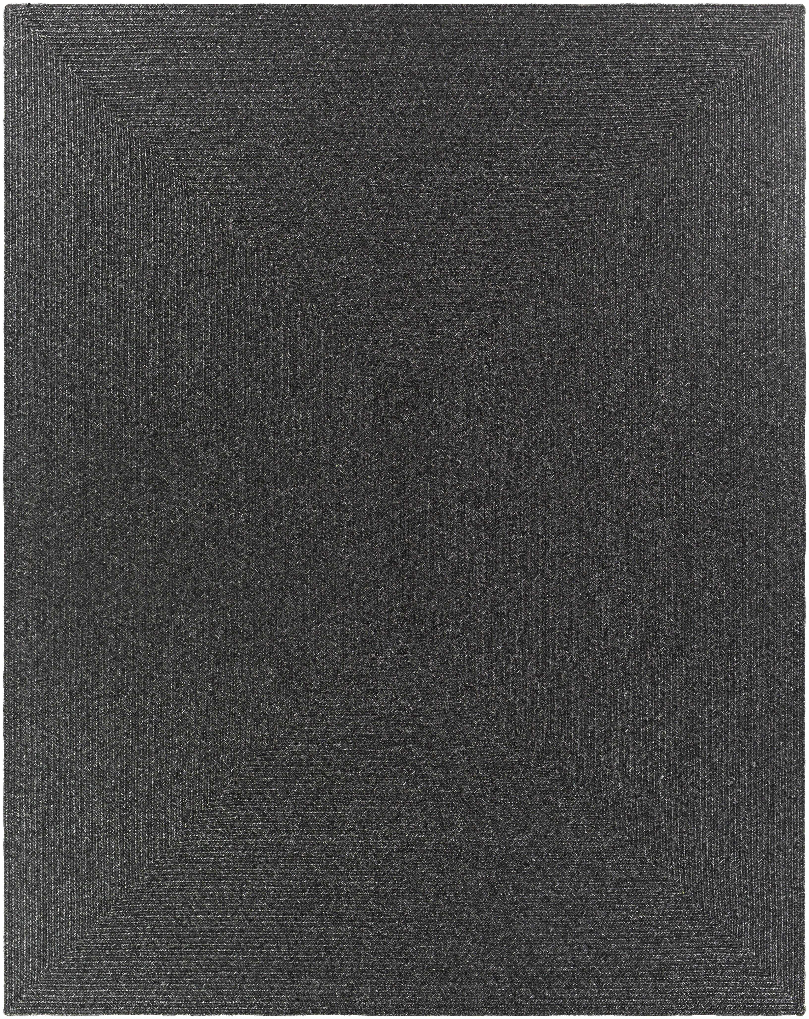 Hauteloom Moxley Living Room, Bedroom Patio Outdoor Area Rug - Black - 8'6" x 11'6"
