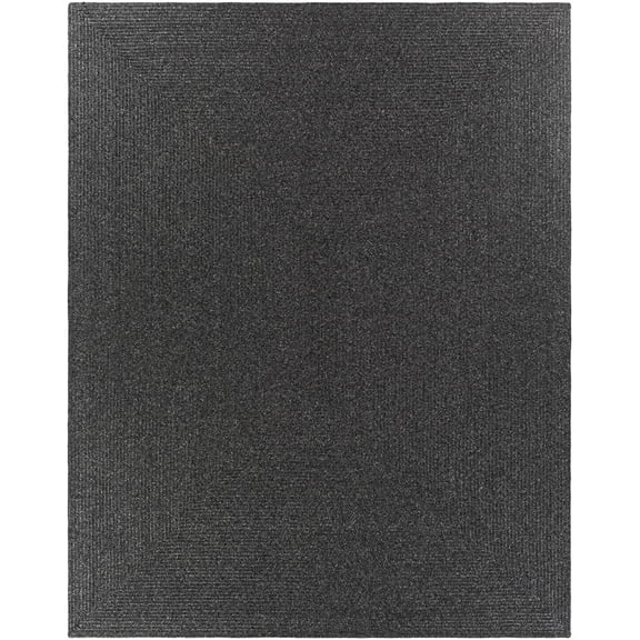 BoutiqueRugs Moxley Traditional, Transitional Area Rug - Outdoor Safe - Black - 10' x 13'