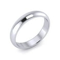 thumbnail image 2 of SuperJeweler 925 Sterling Silver 4MM Ladies and Mens Wedding Band For Women and Men, 2 of 3