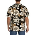 thumbnail image 7 of Goofa Retro Hydrangeas Printed Men's Casual Short-sleeved Shirt,Lightweight Breathable Button-down,Summer Casual men's top,Versatile Fashion shirt-3X-Large, 7 of 7