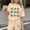 Beige, variant on DAETIROS Girls St. Patrick's Day Pajama Set 2-Piece Clover Print Outfit Soft Playwear Shorts & Tee Purple,Size 6-7 T