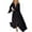 Black-04, variant on Women's Button Down Dress - Long Flare Sleeve Tie Waist Flowy Maxi Dress for Vacation Beach