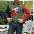 thumbnail image 3 of Mens 250th Anniversary USA Shirt American Flag Button Down Shirts Long Sleeve Slim Fit Patriotic T-shirt, 3 of 4