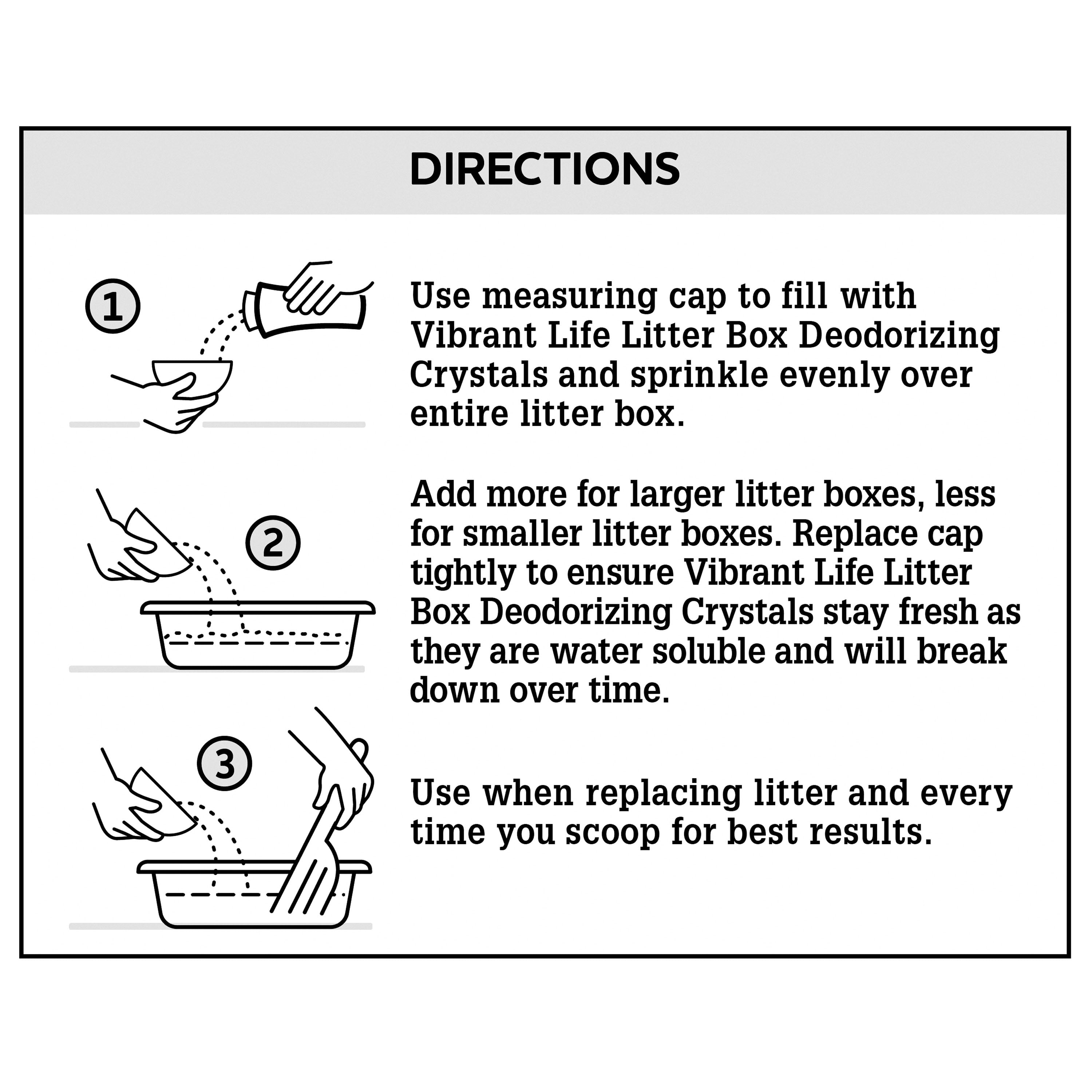 (2 pack) Vibrant Life Litter Box Deodorizing Crystals, Tropical Breeze