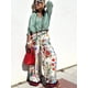 thumbnail image 3 of Conjunto de camisa y pantalones con estampado callejero para mujer, camisa holgada con cuello vuelto, cintura elástica, a la moda, verano, 2024, 3 of 5