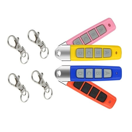 

Thinsont 4 Pieces Auto Garage Door Remote Control Portable Replacement Programmable 4 Button Duplicators Copier Opener Accessories