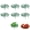 6pcs, variant on Strawberry Plant Support, Elevated Fruit Stand for Garden, 25cm Green Plastic Grid Frame with Ground Legs