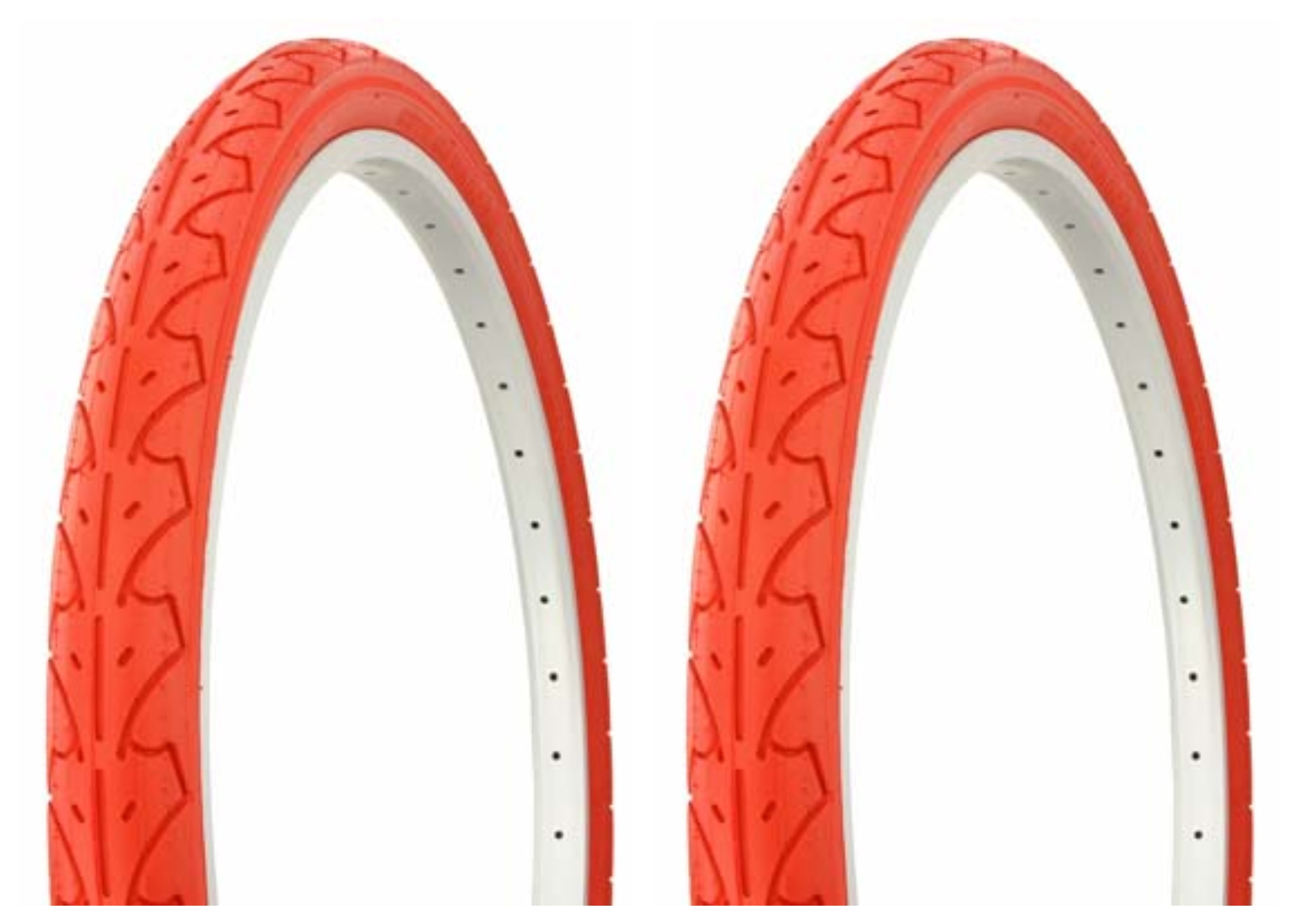 Tire set. 2 Tires. Two Tires Duro 26" x 1.95" Red/Red Side Wall HF105