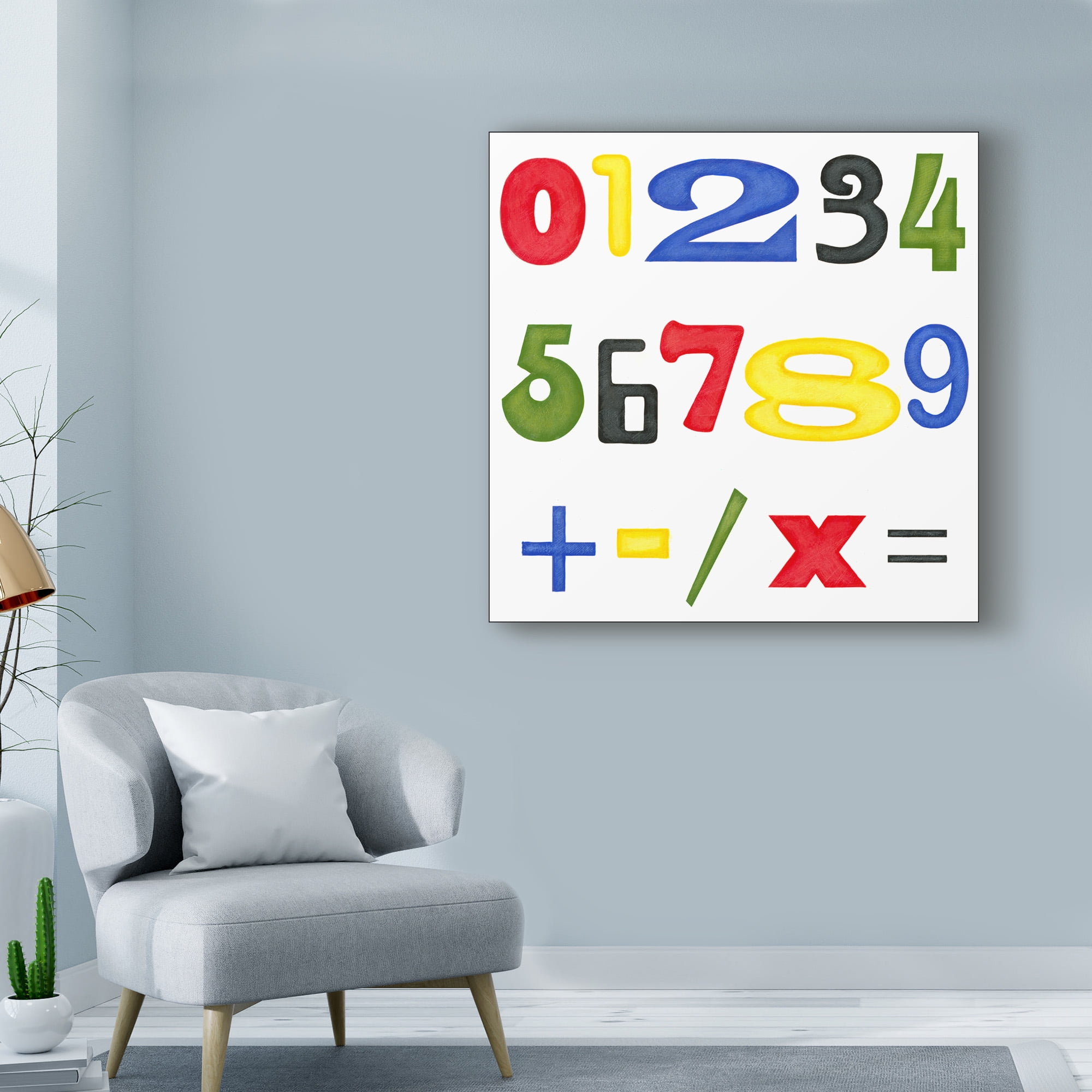 Trademark Fine Art 'Kids Room Numbers' Canvas Art by Megan Meagher