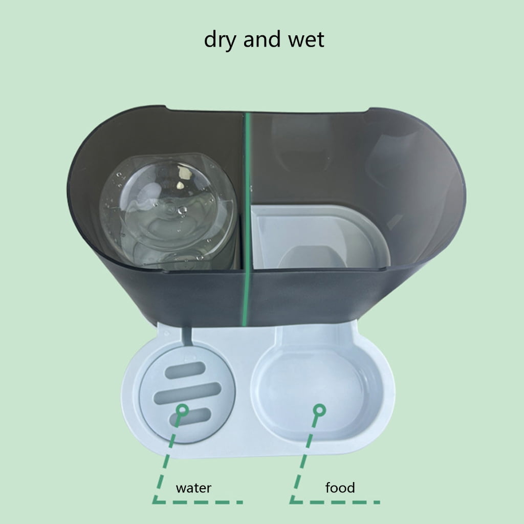 BQBQERT Dog Double Food Bowl Water Dispenser Food Feeders Bowls Pet Automatic Waterer Bowl Feeding Supply Large Capacity