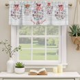 thumbnail image 2 of Coastal Christmas Curtain Valances for Windows, Kitchen Valance Window Treatments Panel 2 Pack, Xmas Balls Nautical Starfish Vintage Rod Pocket Short Curtains for Bathroom Bedroom 60 x 18 Inch, 2 of 8