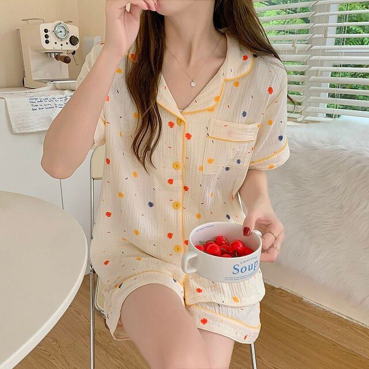 Cotton summer pyjamas womens sale