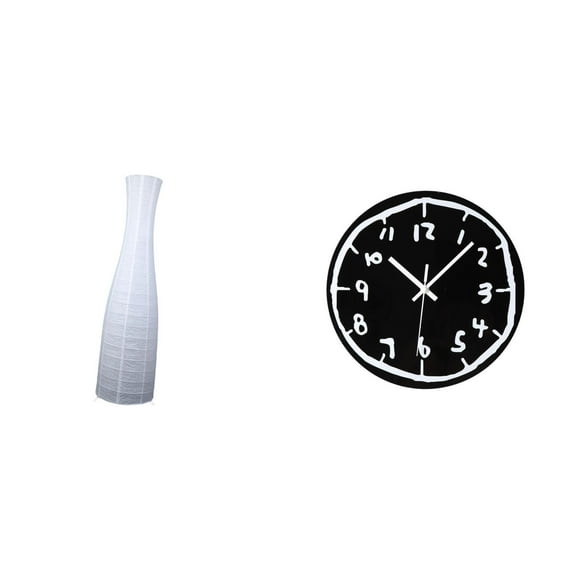 Pantalla minimalista de papel para lámpara de pie y protector de acrílico para reloj de pared, ideal para dormitorios de hotel modernos, salas de esta
