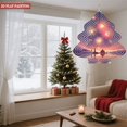 thumbnail image 4 of Metal Hanging Christmas Tree-Shaped Wind Spinner - Festive Garden Decoration with Vibrant Fireworks & Serene Landscape Design, 4 of 7