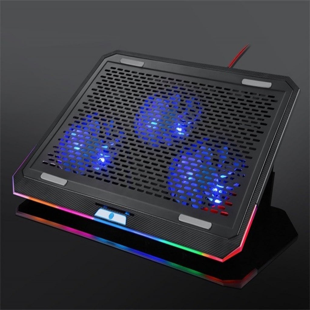 Silents Cooling Stand for Laptops RGBs Touch Lights 3 Speed Setting Foldable Design Universal Compatibility