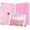Pink, variant on MoKo Case for iPad 9th/8th/7th Generation Case 10.2-Inch 2021/2020/2019 with Pencil Holder, Slim Light Trifold Protective Cover for iPad 10.2 with Hard PC Translucent Back Shell, Pink