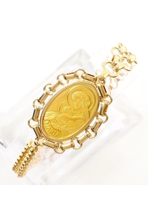 Pre-Owned K24 24K YG Yellow Gold Bracelet, Total Weight 10.1g, 19cm, Jewelry