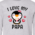 thumbnail image 4 of Inktastic I Love My Papa with Cute Penguin and Hearts Long Sleeve Youth T-Shirt, 4 of 5