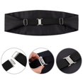 thumbnail image 4 of TOPTIE Men's Black Satin Cummerbund-Black, 4 of 8