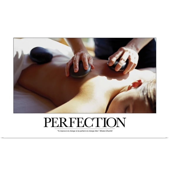 Great BIG Canvas | Rolled Kate Lillyson Poster Print entitled Inspirational Poster: To improve is to change; to be perfect is to change often