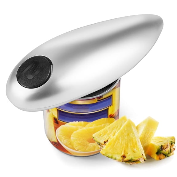 Electric Can Opener for Seniors with Arthritis,Auto Cutting,Smooth Edge,Battery Operated,Silver