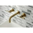 thumbnail image 2 of Kingston Brass KS8123ML Milano 2-Handle 8 in. Wall Mount Bathroom Faucet, Antique Brass, 2 of 5