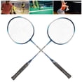 thumbnail image 1 of 2Pcs Iron Alloy Badminton Racket 2 Player Badminton Racket Set For Kids Adults, 1 of 8