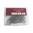 thumbnail image 1 of Opolski 1 Box Wide Crank Different Specifications Fishing J Hooks Carbon Steel Practical Sharp Barbed Fishing Jig Hooks for Fishing Enthusiast, 1 of 8