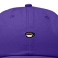 thumbnail image 2 of Dalix Lil Coffee Embroidered Cotton Cap Summer Food Outdoor Dad Hat Womens in Purple, 2 of 5