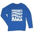 thumbnail image 5 of Somebody's Loudmouth Baseball Mama Women's Long Sleeve T-shirt Proud Mom Cheer Support Game Day Funny Sports Vintage Retro, 5 of 7