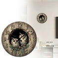 thumbnail image 1 of Wall Clock With Design For Home Decor10 Inch Wooden Wall Clock Silent Movement Battery Operated (Aa Batteries Not Included) Artistic Home Decor Perfect For Home,1 Clock Clearance, 1 of 9