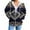 Dark Blue, variant on Hoodies for Women Zipper Aztec Print Long Sleeve Loose Casual Drawstring Fall Oversized Sweatshirt