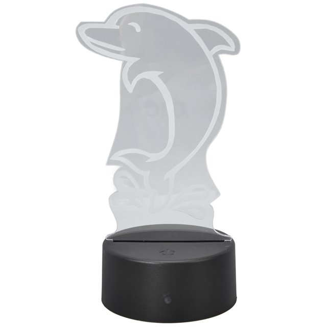 Lámpara de Luz nocturna BuyWeek 3D Touch Delfín Luz de noche