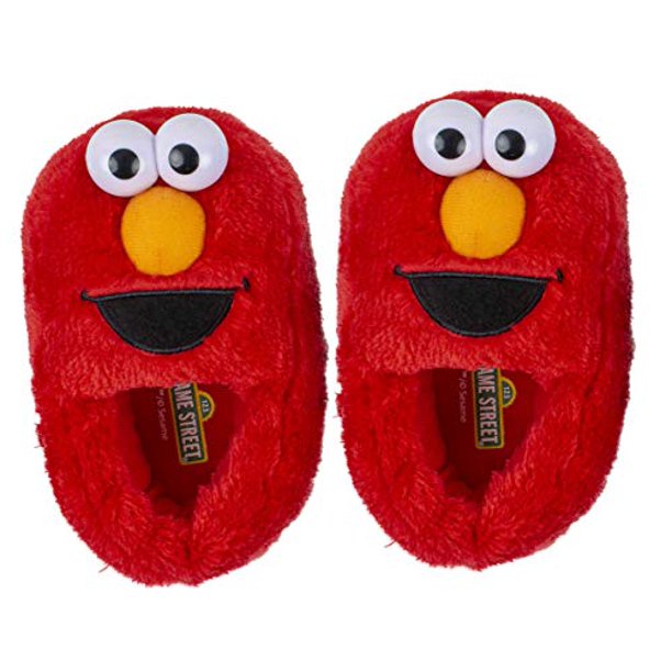Sesame Street Elmo Slippers, Easy Slip On Plush Slippers (56 M US