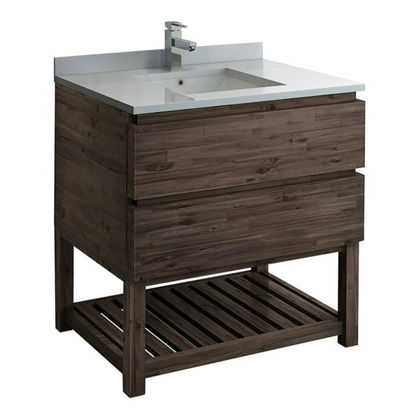 Fresca Formosa 36" Open Bottom Modern Acacia Wood Bathroom in