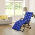 thumbnail image 5 of Thickened Recliner Cushion, 62.5x18.8Inch Lounge Patio Chaise Lounger Cushion, Rocking Chair Sofa Cushion with 6 Ties,Thick Padded Swing Bench Cushion for Indoor Outdoor, Blue, 5 of 6