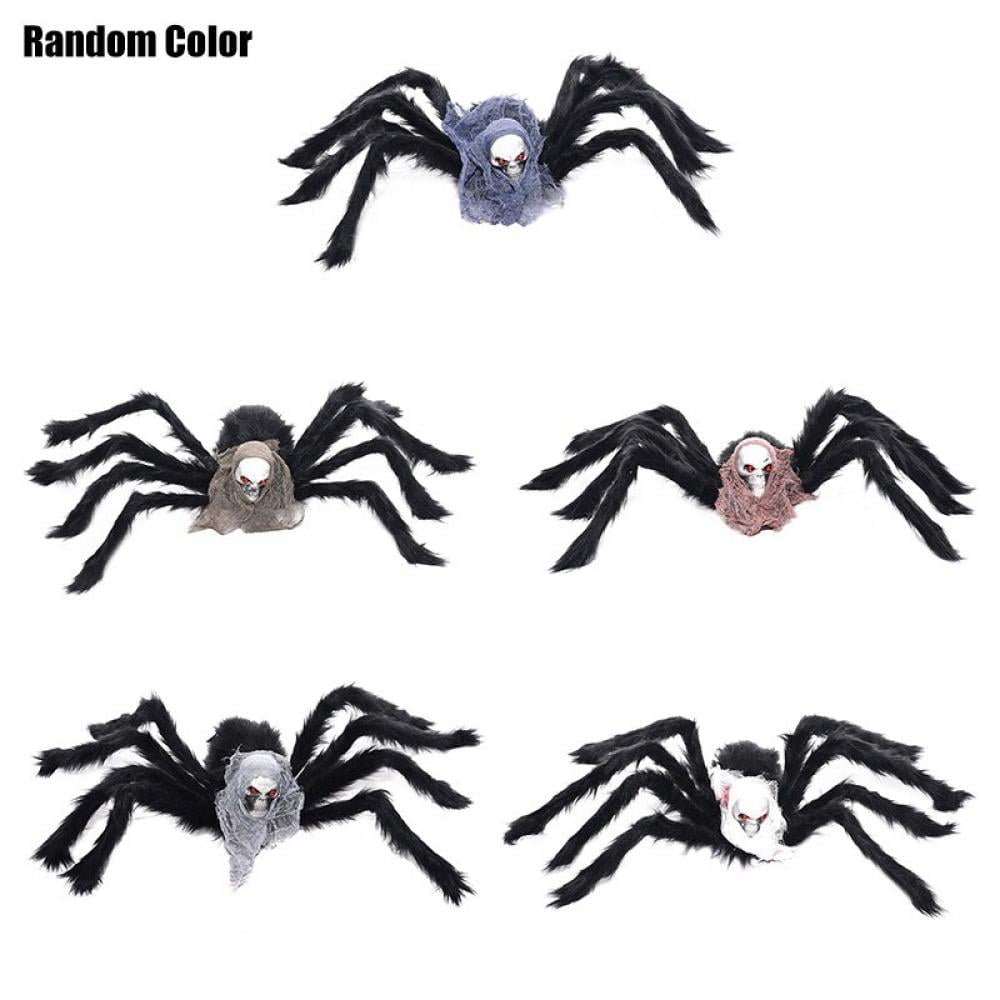 Large Fake Spider Prank Gift Halloween Big Black Furry Spider 30cm/75cm/125cm 