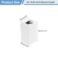 thumbnail image 2 of 20 Pack Cat 6 Ethernet Coupler, RJ45 Cat6 Coupler Jacks Female to Female Ethernet Adapter, White, 15x32x22mm, 2 of 6