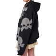 thumbnail image 2 of Silver Basic Y2K Men's and Women's Hoodies Retro Skull Print Zipper Sweatshirt Hoodie Gothic Hoodie Hip Hop Punk Style M,Black-1, 2 of 3