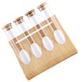 thumbnail image 2 of AMERTEER 1 Set Coffee Beans Tea Display Rack Storage Rack Test Tube Clear Glass Bottle, 2 of 6