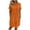 Orange, variant on Zpanxa Women's Solid Shirt Dress with Pockets Short Sleeve Lapel Collar Casual Belted Dress